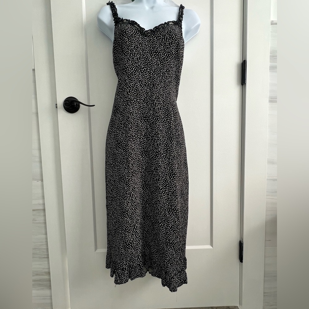 Express Midi Polka Dot Dress Size L